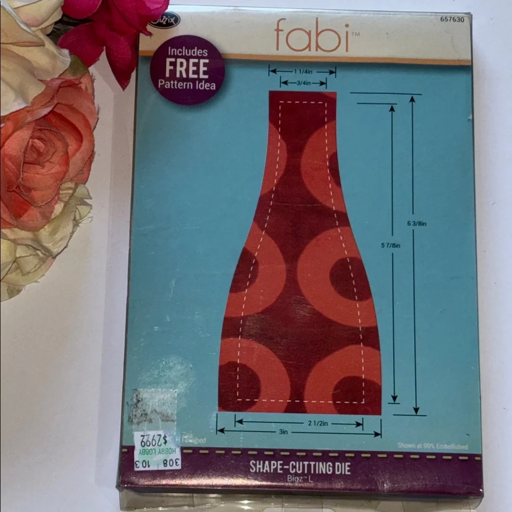 SIZZIX Fabi Shape-Cutting Die with Pattern 657630 BIGZ L 2013 With pattern